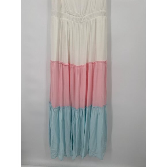Torrid White, Pink, and Blue Maxi Dress - Picture 3 of 8